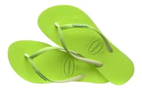 Chinelo Havaianas Slim Glitter Brilho Neon Tira Fina Origina