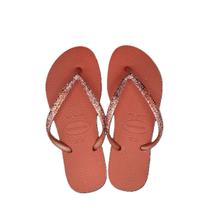 Chinelo Havaianas Slim Glitter II Feminino Adulto Brilho Cor:RosaTamanho:39/40