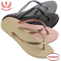 Chinelo Havaianas Slim glitter II - Feminino.