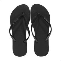 Chinelo Havaianas Slim Glitter II Preto com Cinza Dark