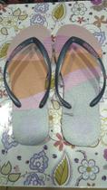 Chinelo Havaianas Slim Glitter Lilás