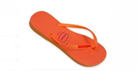 Chinelo Havaianas Slim Glitter Neon 4147111 Adulto - Coral