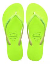 Chinelo Havaianas Slim Glitter Neon Feminino Original Azul 33/34 ao 39/40 Sandália Feminina