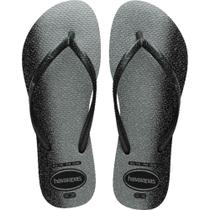 Chinelo Havaianas Slim Gloss Tamanho 33/34 Feminino Sandalha Com Glitter Permanente Estampada Chinelo Havaianas Slim Gloss Tamanho 33/34 Feminino Sandalha Com Glitter Permanente Estampada