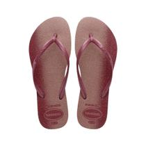 Chinelo Havaianas Slim Gloss Tira Fina Com Brilho Feminino Adulto Original Confortável