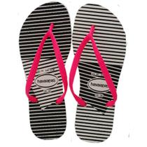 Chinelo Havaianas Slim Graphic Branco Pink