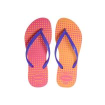 Chinelo Havaianas Slim Graphic Pink Neon