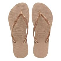Chinelo Havaianas Slim Lisa Feminino Bege Marrom Chinelo Havaianas Slim Lisa Feminino Bege Marrom