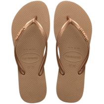 Chinelo Havaianas Slim Logo Metallic Feminino Chinelo Havaianas Slim Logo Metallic Feminino