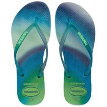 Chinelo Havaianas Slim Metalic Rainbow Citronela
