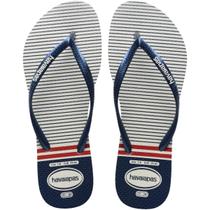 Chinelo Havaianas Slim Nautical Feminino - Marinho e Vermelho Chinelo Havaianas Slim Nautical Feminino - Marinho e Vermelho