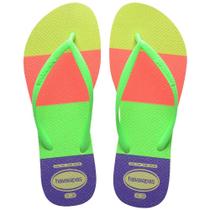 Chinelo Havaianas Slim Neon Glow Feminino, Glitter, Original Chinelo Havaianas Slim Neon Glow Feminino, Glitter, Original