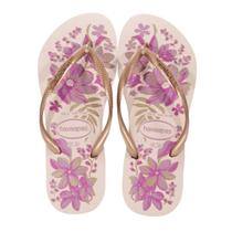 Chinelo Havaianas Slim Organic Rosa/Dourado