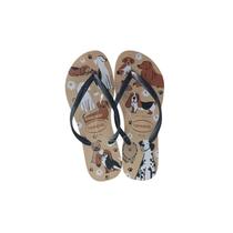 Chinelo Havaianas Slim Pets Adulto Dourado/Preto 2997 Cor:Dourado/PretoTamanho:39/40