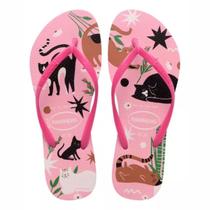 Chinelo Havaianas Slim Pets Gato Feminino