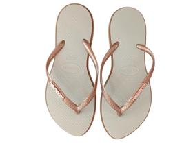 Chinelo Havaianas Slim Point Rose Gold/Bege 6842 Cor:BegeTamanho:37/38