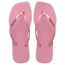 Chinelo Havaianas Slim Square com Logo Metálico Feminino