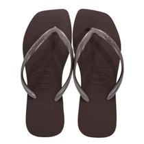 Chinelo Havaianas Slim Square FC Café