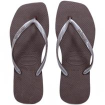 Chinelo Havaianas Slim Square Feminino - Café