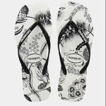 Chinelo Havaianas Slim Square Flower Branco Tamanho:37/38 Chinelo Havaianas Slim Square Flower Branco Tamanho:37/38