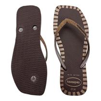 Chinelo Havaianas Slim Square Glitter Contour Chinelo Havaianas Slim Square Glitter Contour