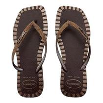 Chinelo Havaianas Slim Square Glitter Contour Chinelo Havaianas Slim Square Glitter Contour