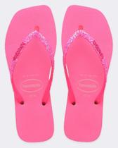 Chinelo Havaianas Slim Square Glitter Neon