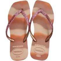 Chinelo Havaianas Slim Square Glitter Party Original *NF*