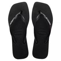 Chinelo Havaianas Slim Square Logo Metallic Plaquinha Metal