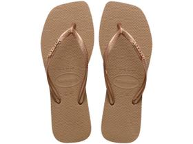 Chinelo Havaianas Slim Square Logo Metallic -