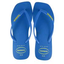 CHINELO HAVAIANAS SLIM SQUARE LOGO POP UP 4148959 Cor:AZUL BRILHANTE TAMANHO:37