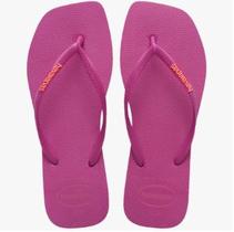 Chinelo Havaianas Slim Square Logo Pop Up