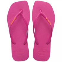 Chinelo Havaianas Slim Square Logo Pop Up