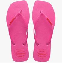 Chinelo Havaianas Slim Square Logo Pop Up