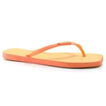 Chinelo Havaianas Slim Square Sparkle Feminino - Laranja Chinelo Havaianas Slim Square Sparkle Feminino - Laranja