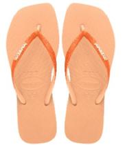 Chinelo Havaianas Slim Square Sparkle Glitter Tira e Lateral Sandália Feminina Presente