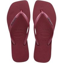Chinelo havaianas slim squere lg met amaranto