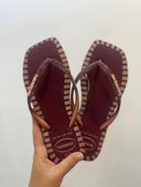 Chinelo Havaianas Square Glitter Contour COR:Amarantotamanho:39/40