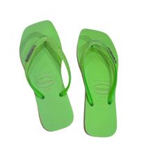 Chinelo Havaianas Square Glitter Neon FC Verde
