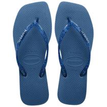 Chinelo Havaianas Square Logo Metallic Bico Quadrado Feminino