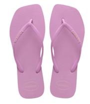 Chinelo Havaianas Square Logo Pop Up Bico Quadrado Feminino