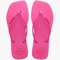 Chinelo Havaianas Square Logo Pop Up Bico Quadrado Feminino
