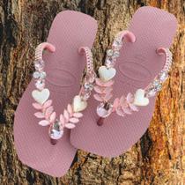 Chinelo havaianas Square personalizados com pedraria de luxo