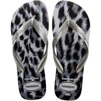 Chinelo Havaianas Top Animals Oncinha Feminino Lançamento