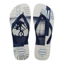 Chinelo Havaianas Top Athletic Branco/Marinho - 37/38