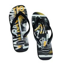 Chinelo Havaianas Top Athletic Masculino Preto/Amarelo Chinelo Havaianas Top Athletic Masculino Preto/Amarelo