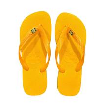 Chinelo Havaianas Top FC Original Unissex Amarelo Pingente Do Brasil Personalizada