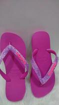 Chinelo havaianas top glitter neon fc Chinelo havaianas top glitter neon fc