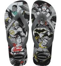 Chinelo Havaianas Top Herois Dc - Cinza/Preto