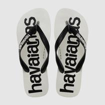 Chinelo Havaianas Top LogoMania 2 - Branco/Preto